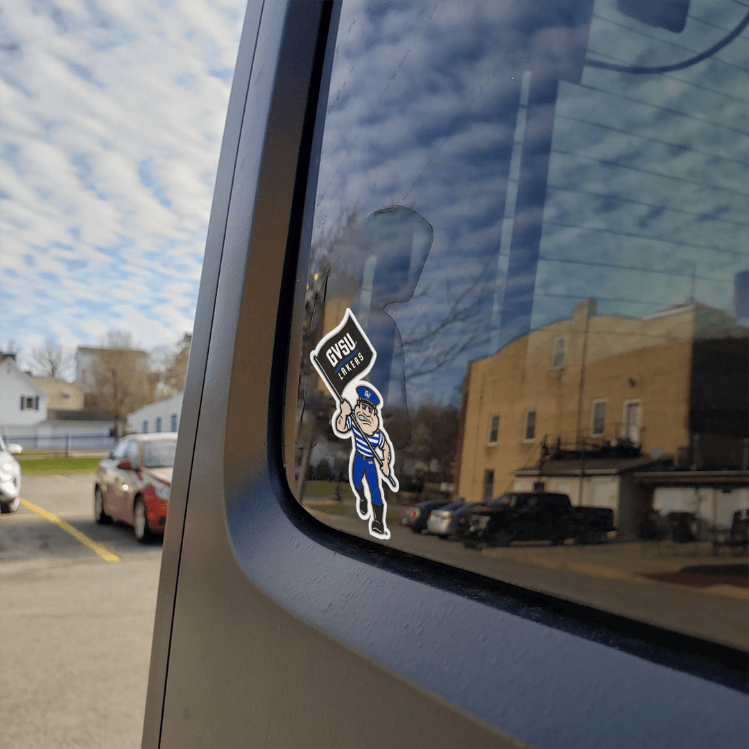 Grand Valley State University Lakers Running Louie the Laker Car Decal