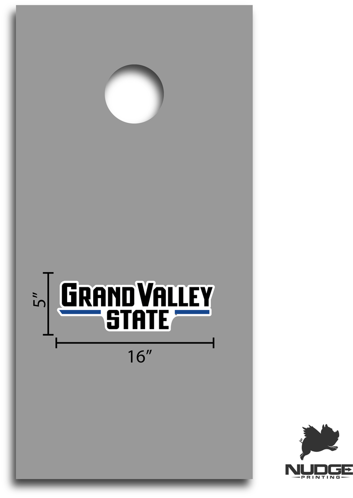 Grand Valley State University New Wordmark Logo Cornhole Decal (Includes 1 Decal)