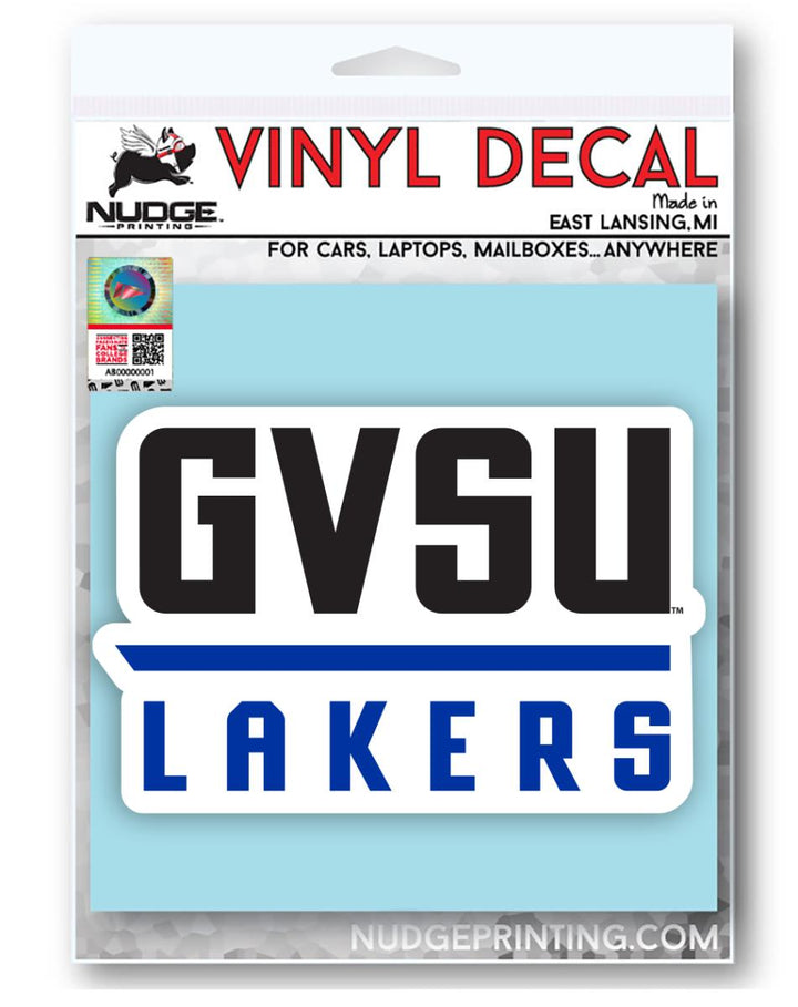 Grand Valley State University Lakers Block "GVSU Lakers" Car Decal