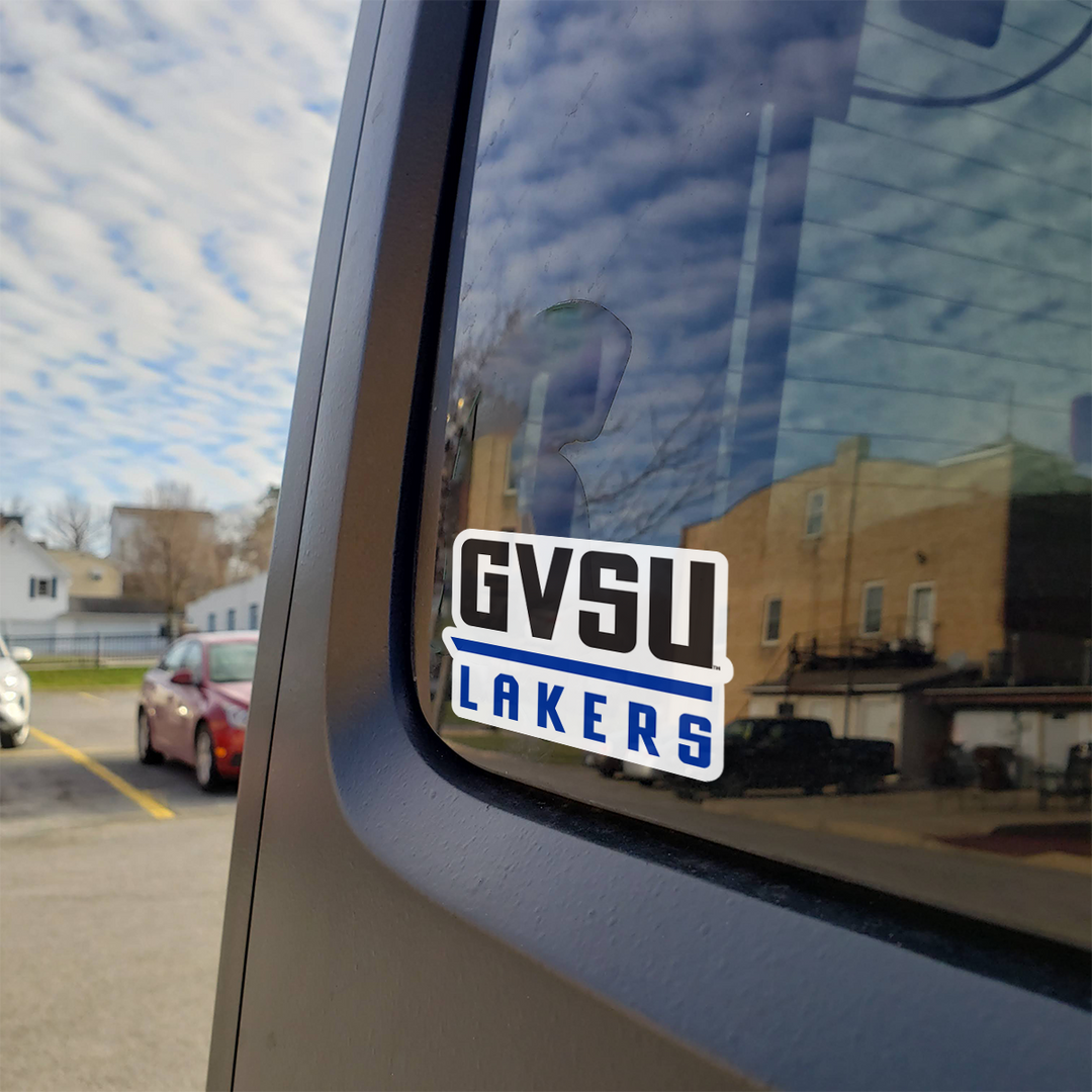 Grand Valley State University Lakers Block "GVSU Lakers" Car Decal