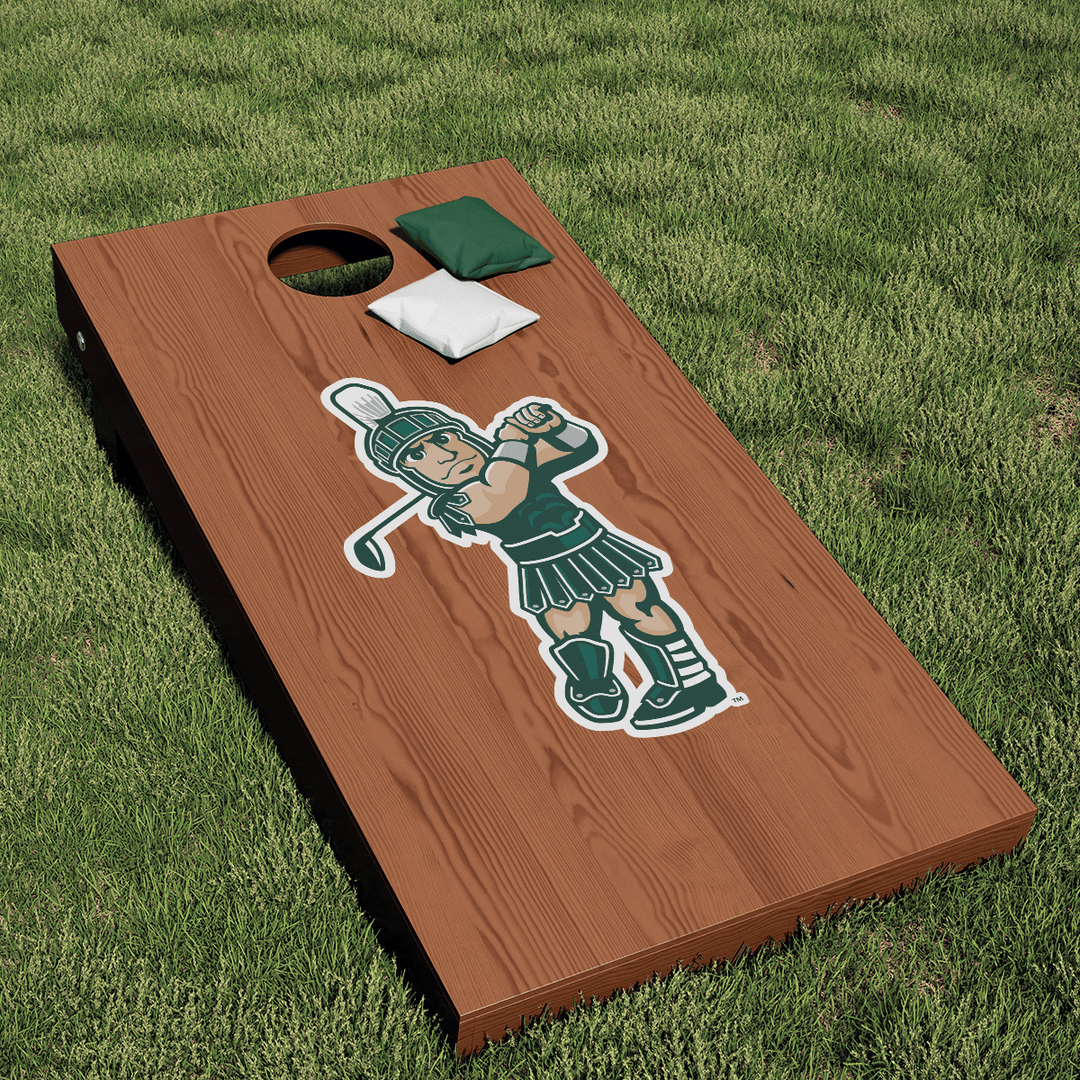 Michigan State University Golfing Sparty Decal Sticker (Available in 5", 12", or 16")