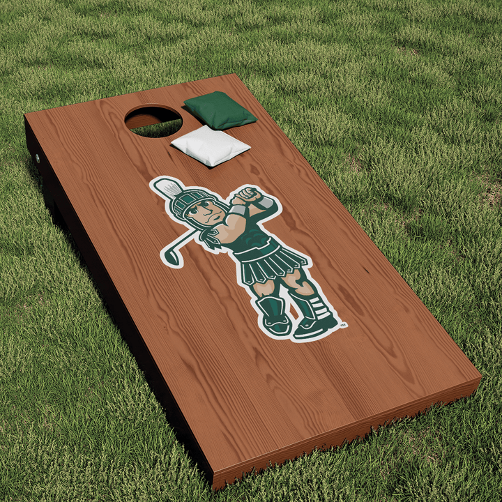 Michigan State University Golfing Sparty Decal Sticker (Available in 5", 12", or 16")