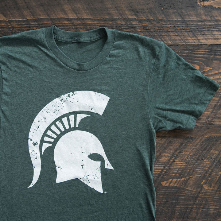 Michigan State University Spartan Helmet Sparty Head T-Shirt - Nudge Printing