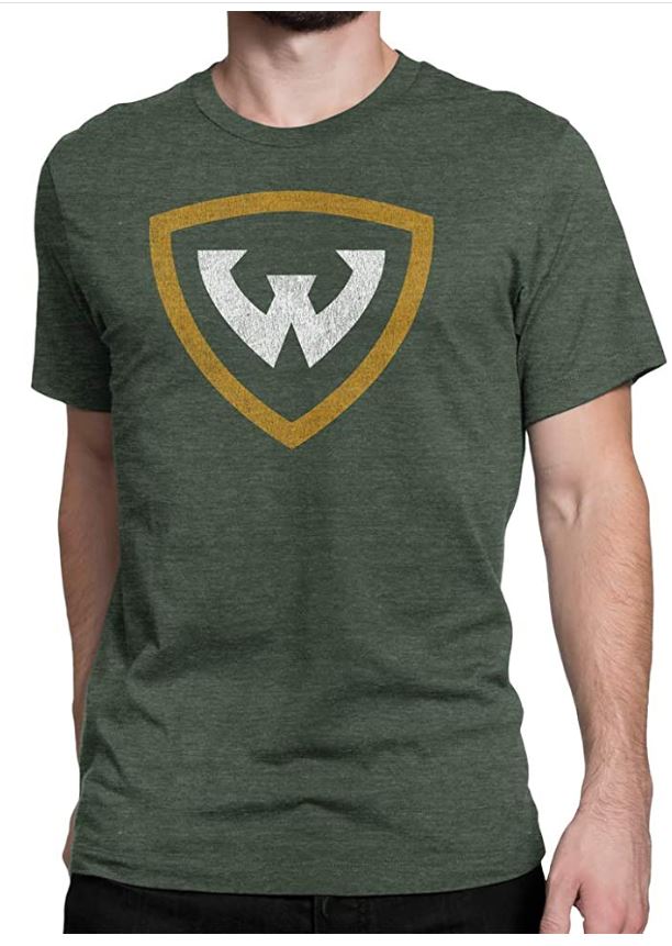 Wayne State University Block W Logo on Green Premium T-Shirt - Nudge Printing