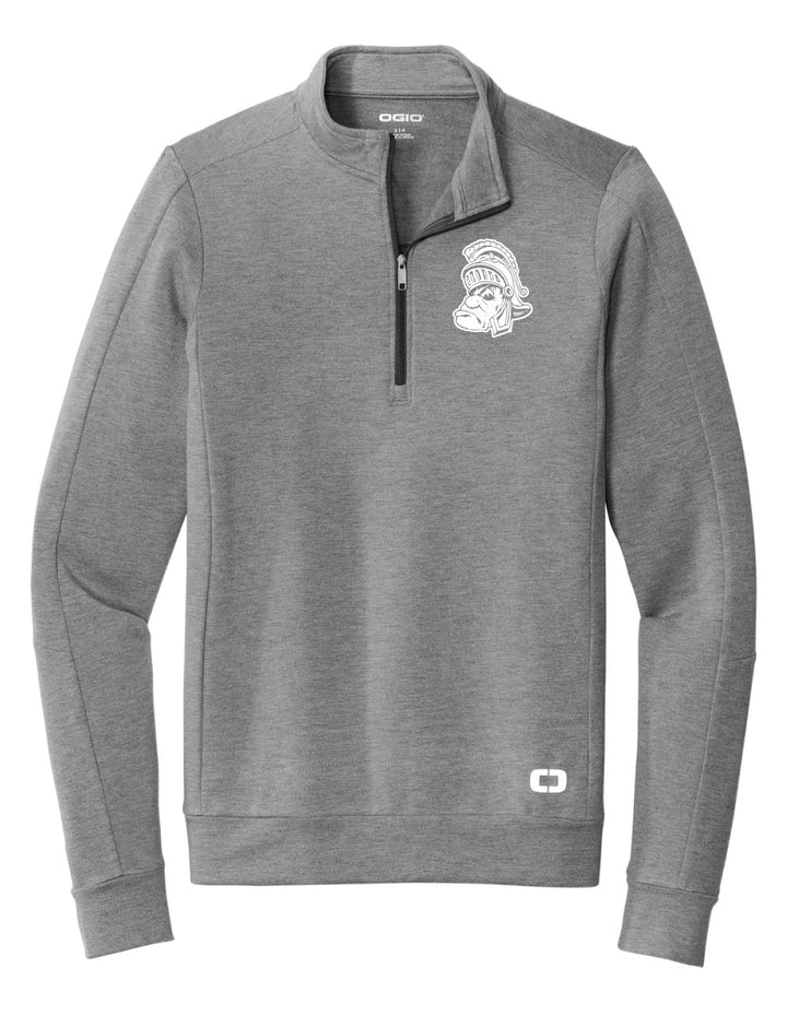 Michigan State Quarter Zip in Grey with Gruff Sparty embroidery