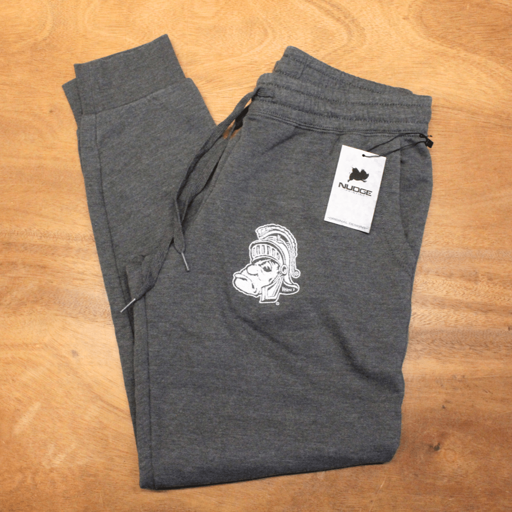 Women's Michigan State Spartans Gruff Sparty Dark Heather Grey MSU Joggers Sweatpants