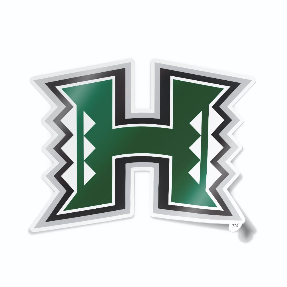 University of Hawaii Rainbow Warriors Primary Logo Block H Cornhole Decal