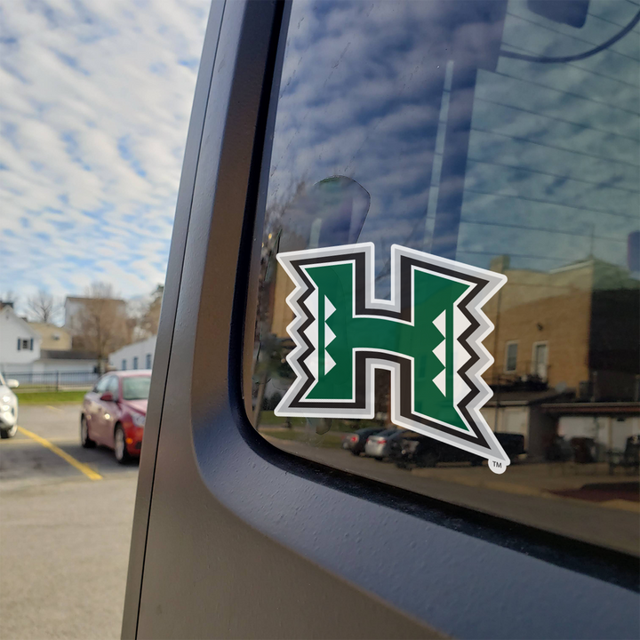 University of Hawaii Rainbow Warriors Primary Block H Logo Car Decal Bumper Sticker