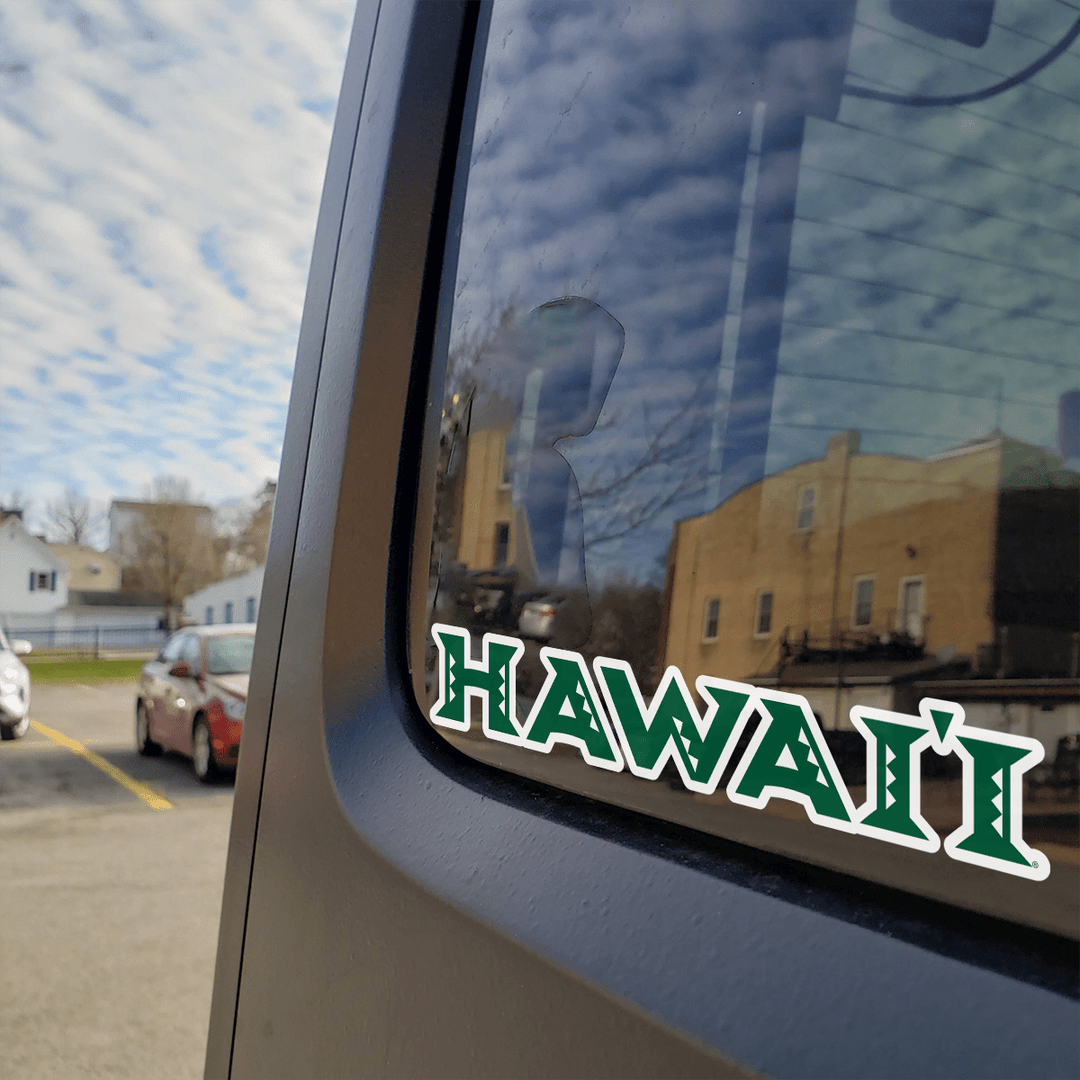 University of Hawaii Rainbow Warriors Wordmark Logo Car Decal Bumper Sticker