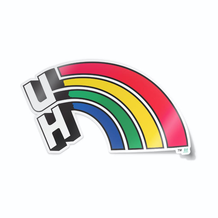 University of Hawaii Vintage Flying UH Rainbow Logo Cornhole Decal