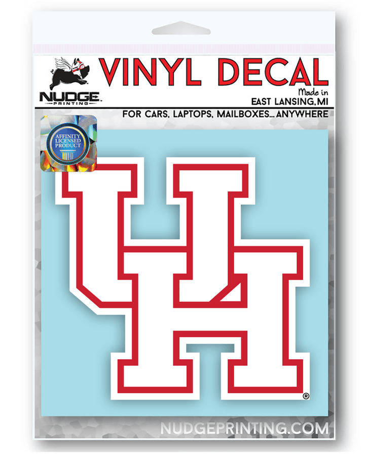 University of Houston UH Vinyl Car Decal Sticker - Nudge Printing