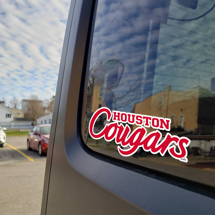 University of Houston Script Cougars Vinyl Car Decal Sticker