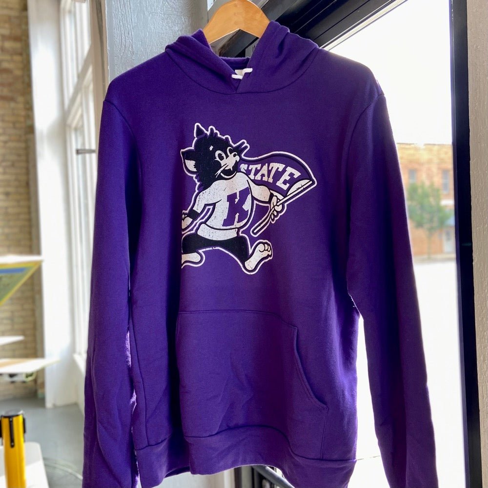 Purple Kansas State Hoodie with Willie the Wildcat