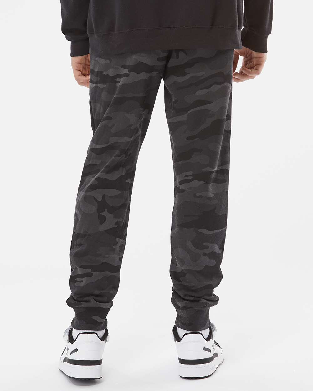 Back of Black Camo Sweatpants from Nudge Printing