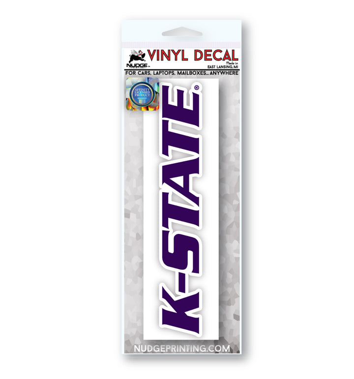 Kansas State University Wildcats K-State wordmark logo car decal bumper sticker - Nudge Printing