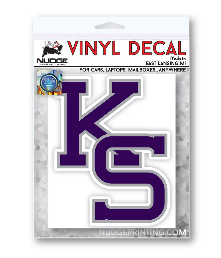 Ks Sticker Weatherproof Kansas State KS Decal and Sticker | Nudge Printing