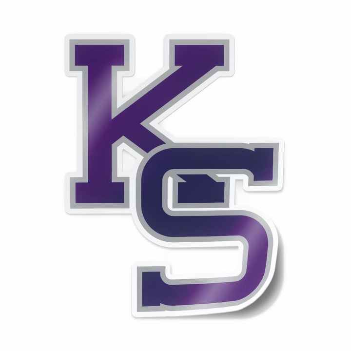 Kansas State University Wildcats Interlocking KS logo car decal - Nudge Printing