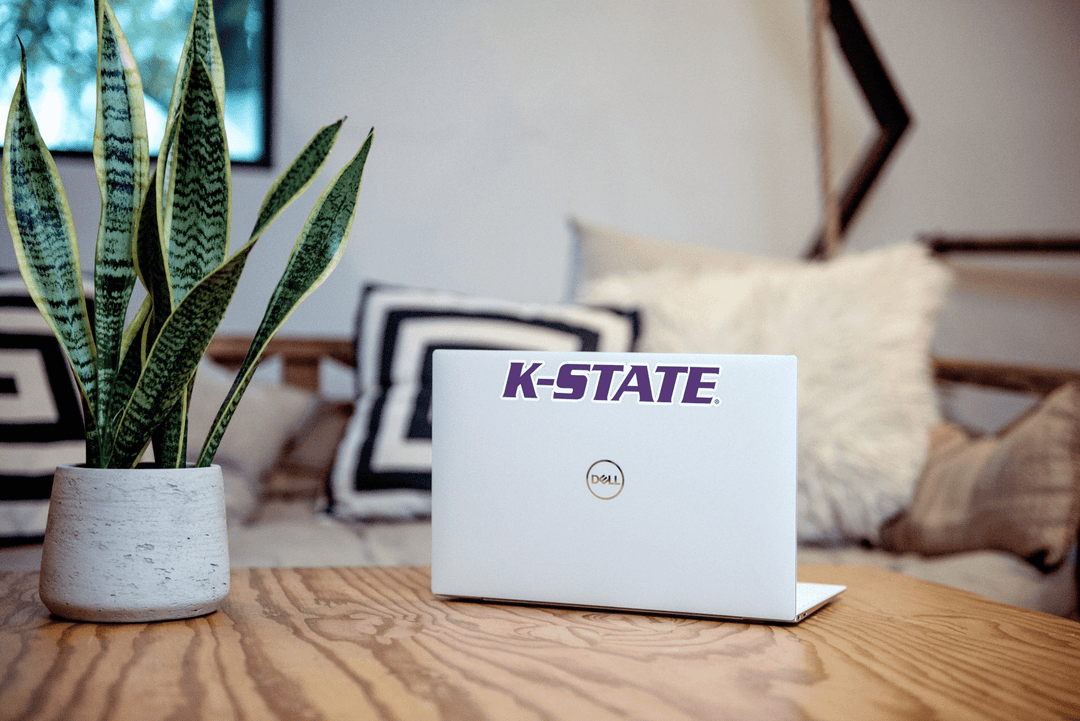 Kansas State K-State Sticker on Laptop