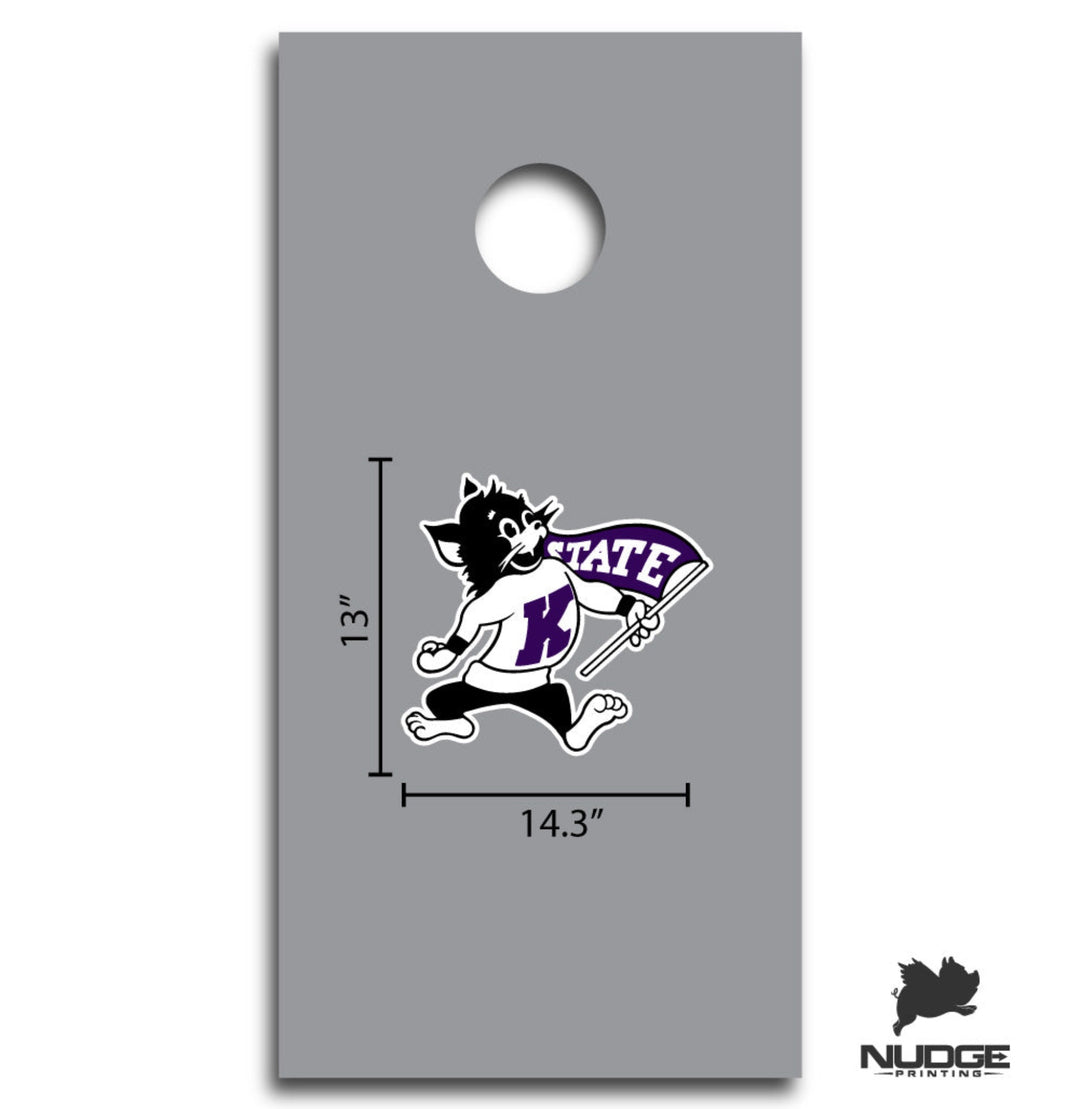 Kansas State Wildcats Willie Cornhole Decal Sticker for Corn Hole Boards