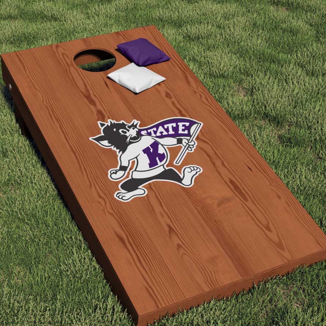 K-State Cornhole Decal with Willie the Wildcat