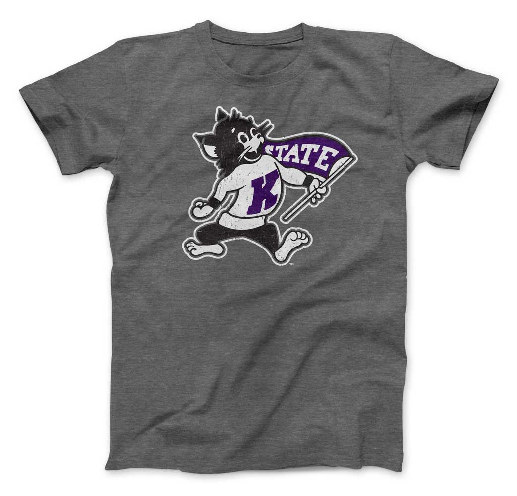 Grey Kansas State Fighting Willie T-Shirt