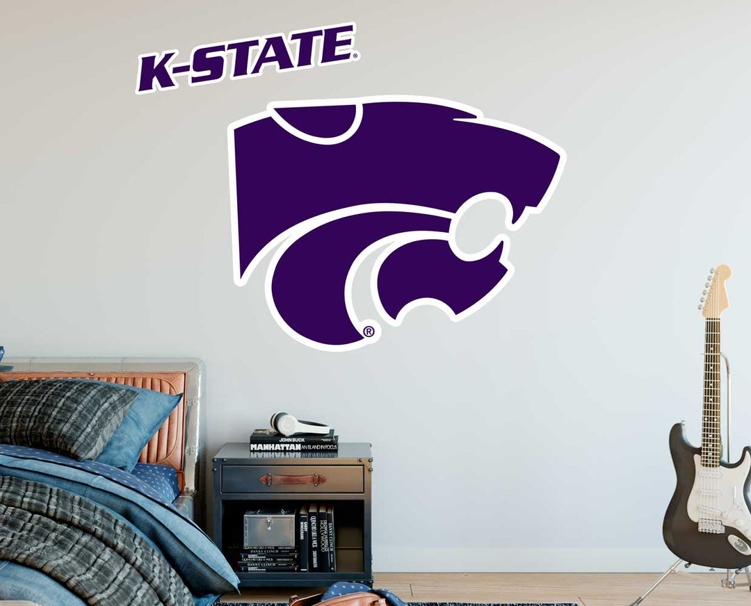 Kansas State University Wildcats 2-Piece XL Wall Decal Repositionable Sticker Set
