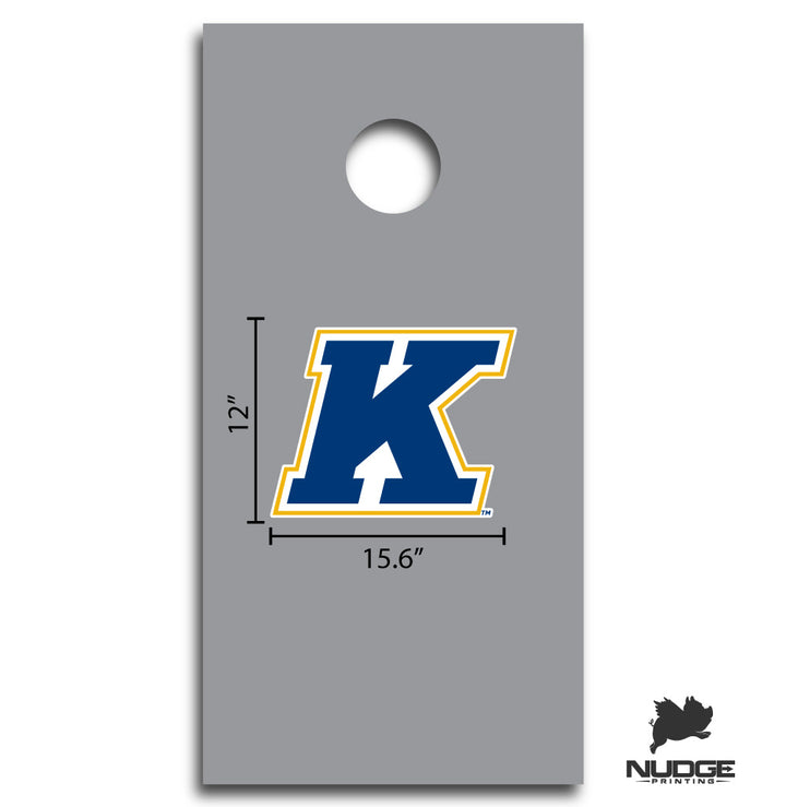 Kent State University Block K Logo Cornhole Decal
