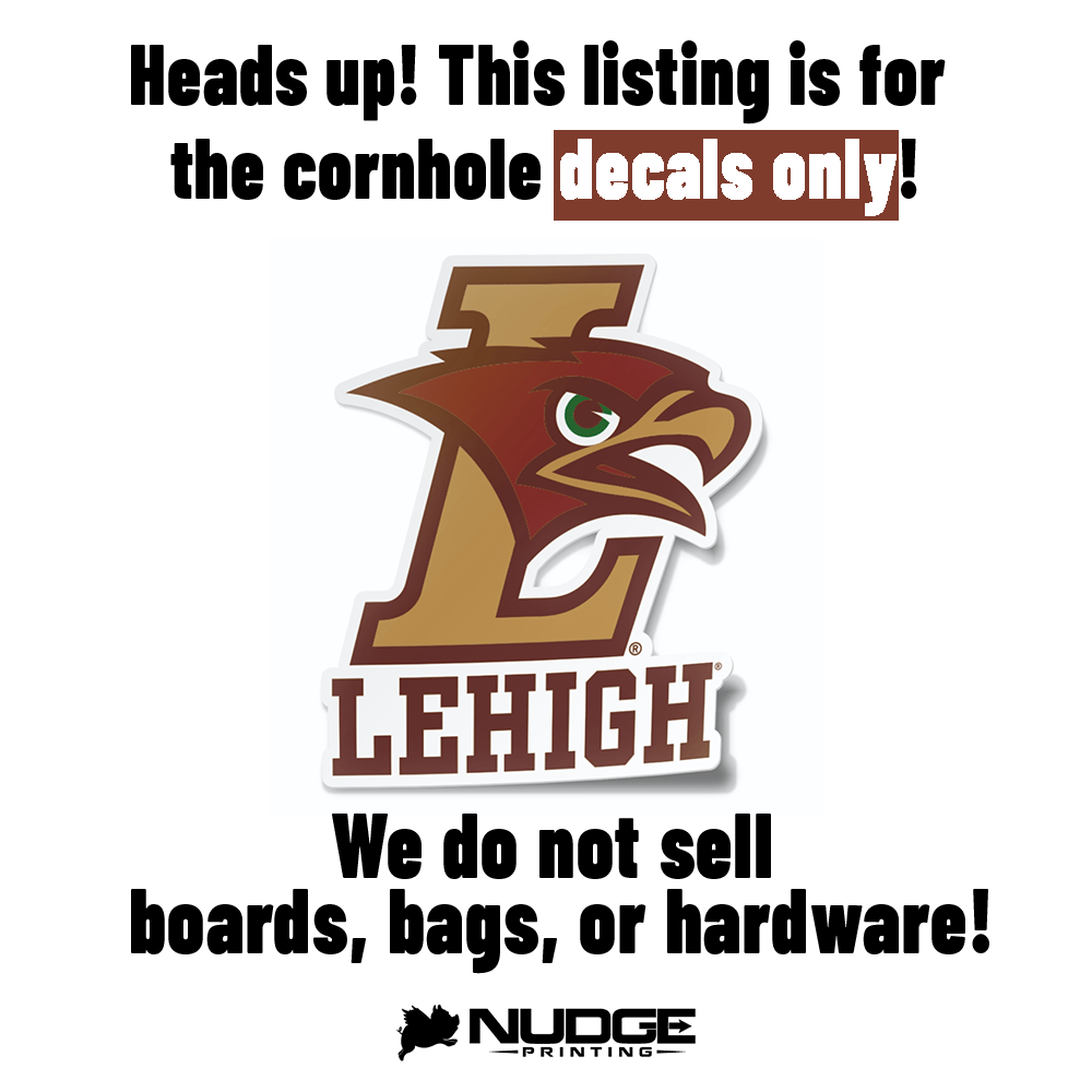 Lehigh University LHawk Combo Logo Cornhole Decal