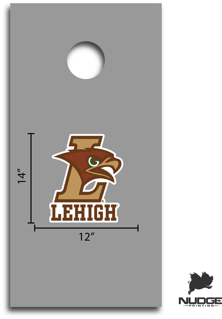 Lehigh University LHawk Combo Logo Cornhole Decal