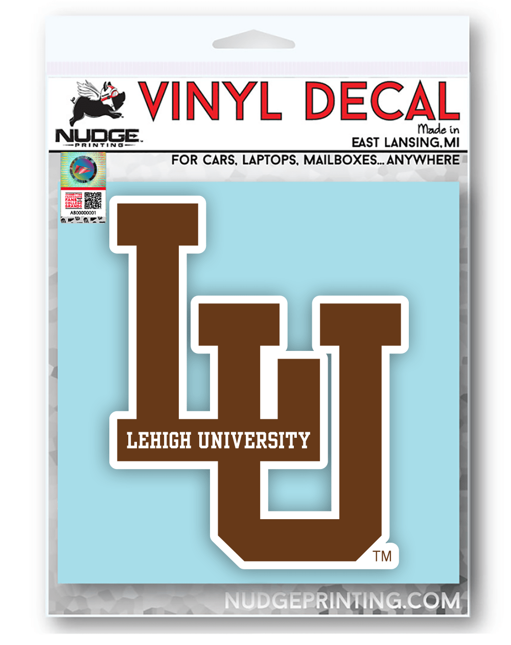 Lehigh University Interlocking LU Logo Car Decal Bumper Sticker