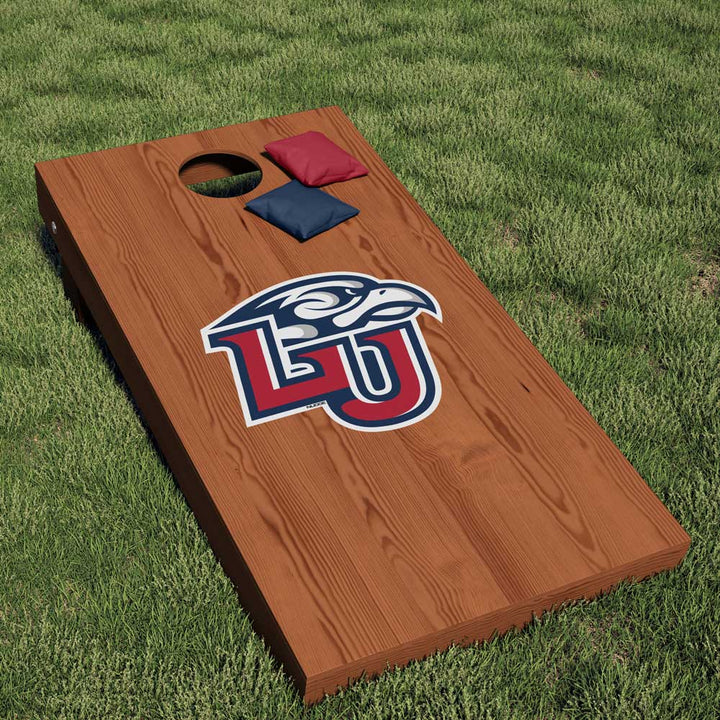 Liberty University Flames Primary Logo Cornhole Decal - Nudge Printing