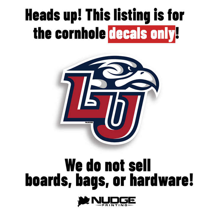 Liberty University Flames Primary Logo Cornhole Decal - Nudge Printing