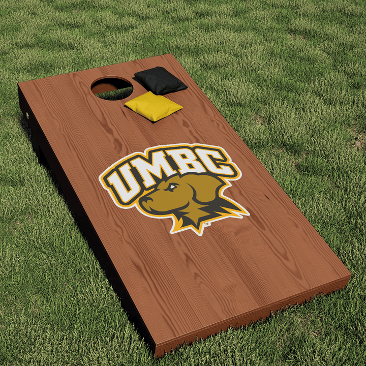 UMBC Retriever Head Combo Logo Cornhole Decal - Nudge Printing