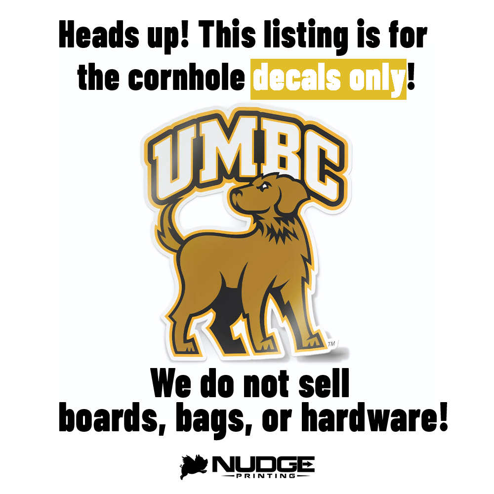 UMBC Full Retriever Combo Logo Cornhole Decal