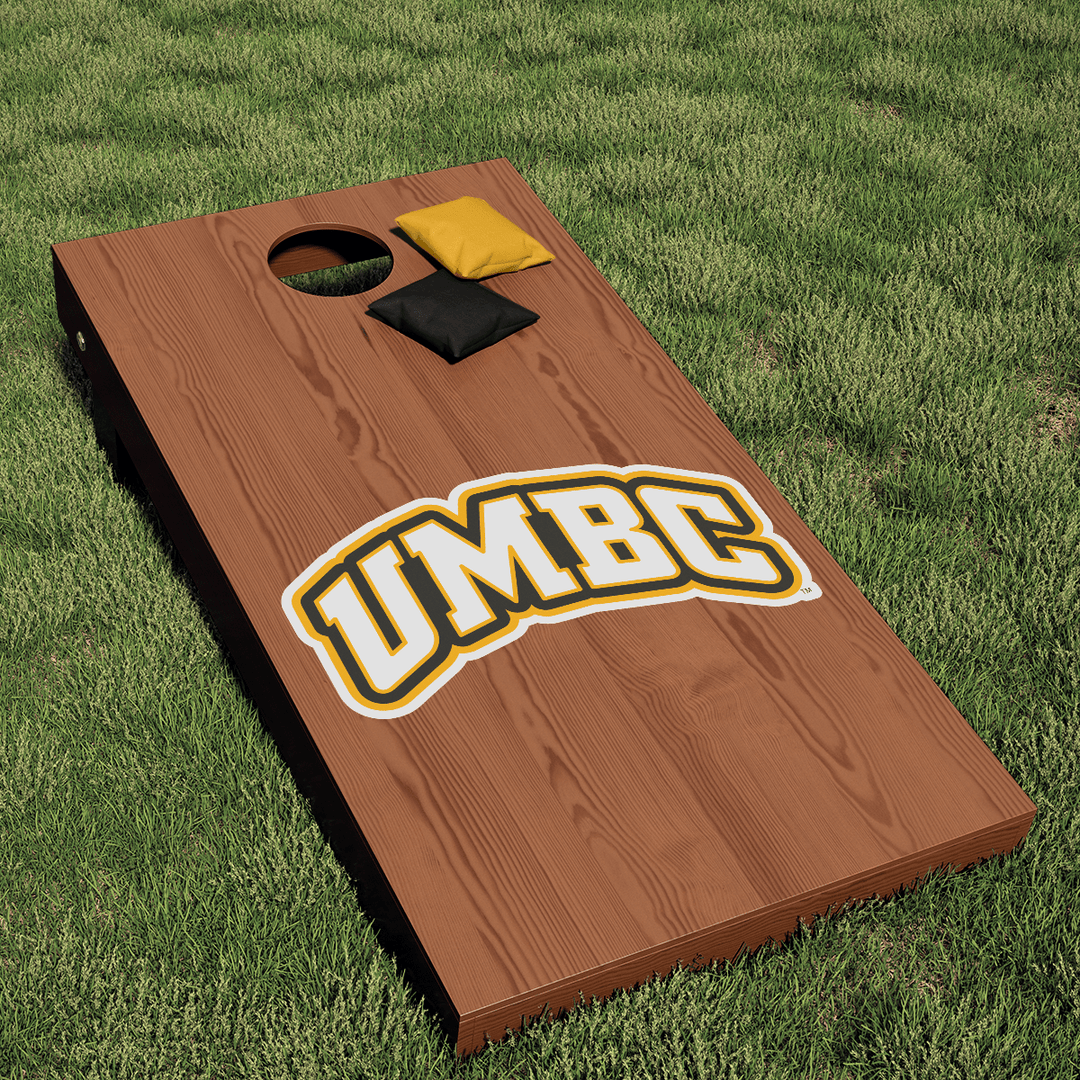 UMBC Block Arched Wordmark Logo Cornhole Decal