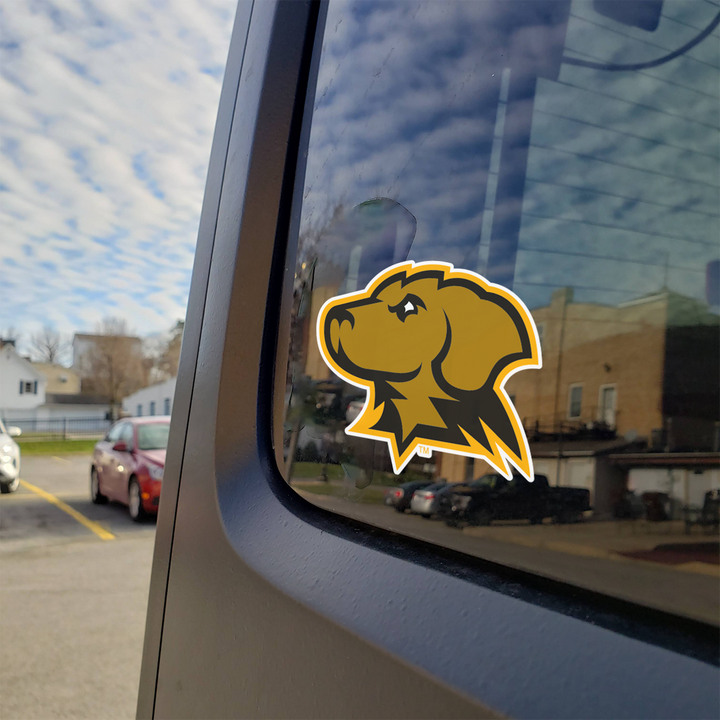 UMBC Retriever Mascot  Logo Car Decal Bumper Sticker