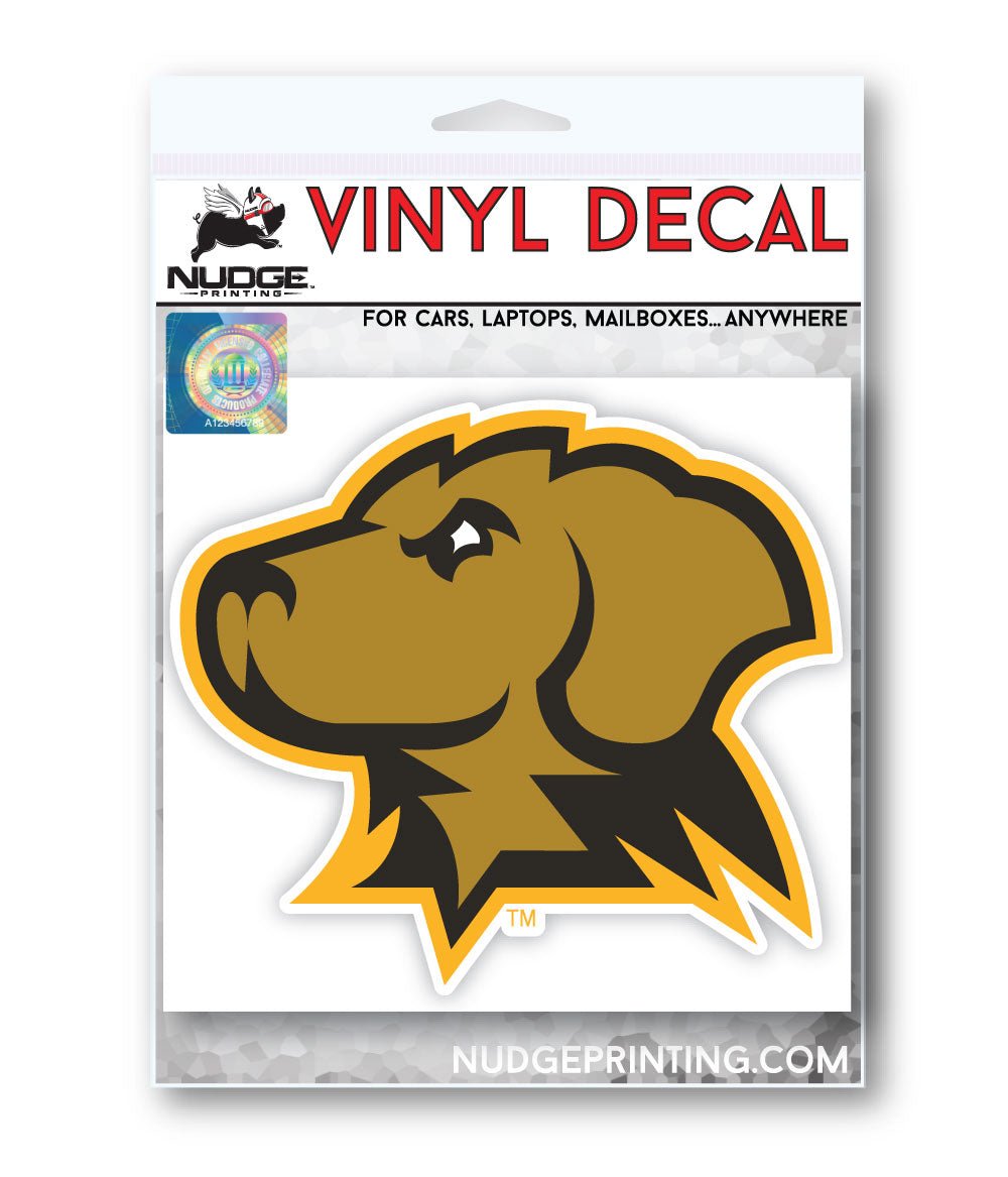 UMBC Retriever Mascot  Logo Car Decal Bumper StickerUMBC Retriever Mascot  Logo Car Decal Bumper Sticker