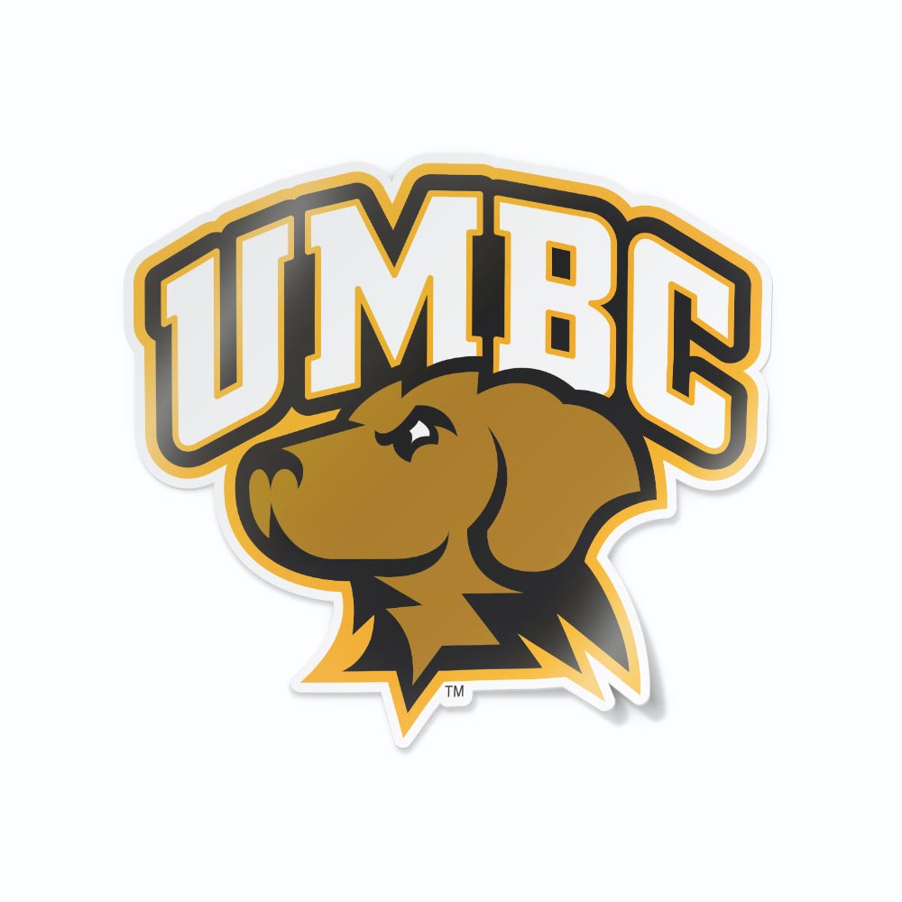 UMBC Retriever Head Combo Logo Cornhole Decal - Nudge Printing