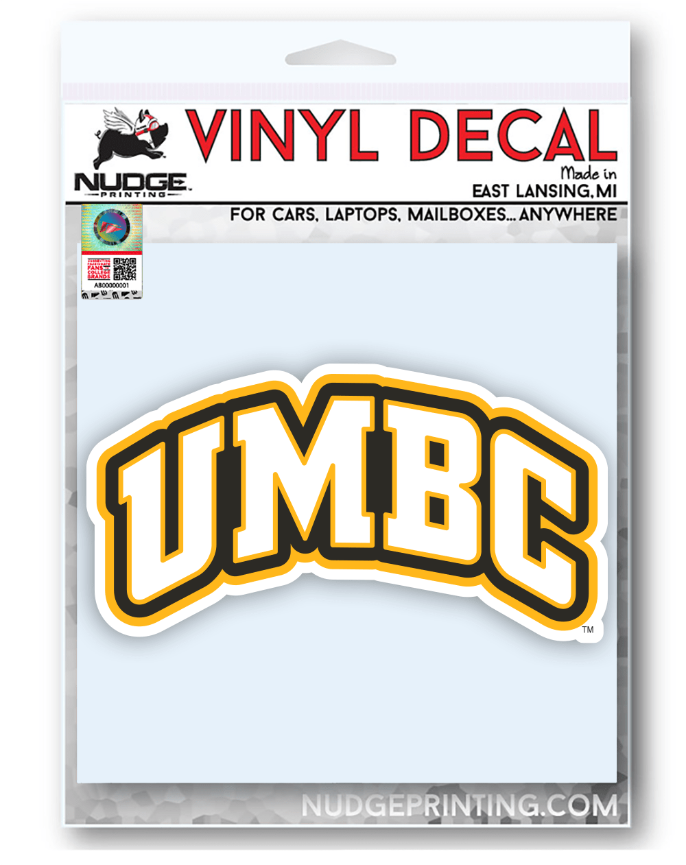 UMBC Retrievers Block UMBC Car Decal