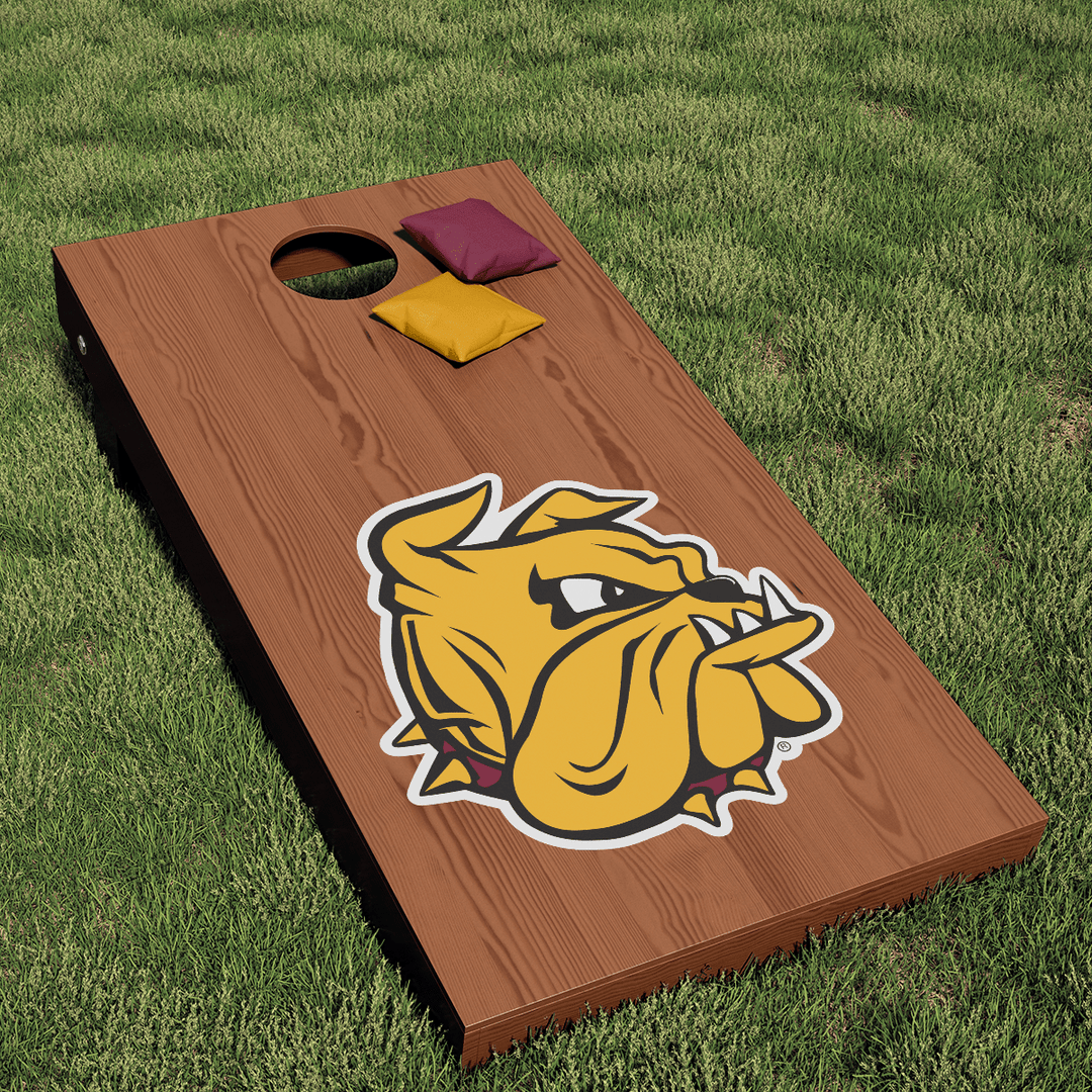 Minnesota Duluth Champ the Bulldog Logo Cornhole Decal - Nudge Printing