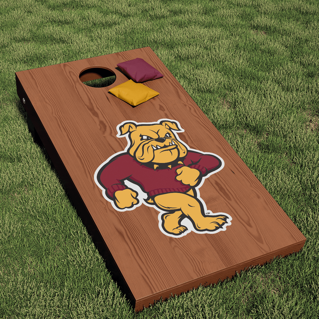 Minnesota Duluth Champ the Bulldog (Full) Logo Cornhole Decal - Nudge Printing