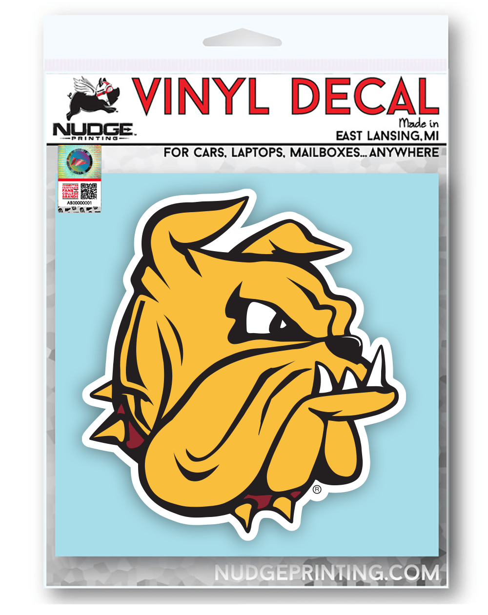 Minnesota-Duluth Bulldog Mascot Logo Car Decal Bumper Sticker