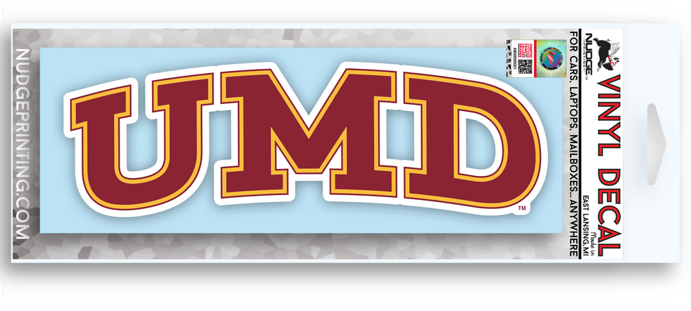 Minnesota-Duluth Block UMD Logo Car Decal Bumper Sticker