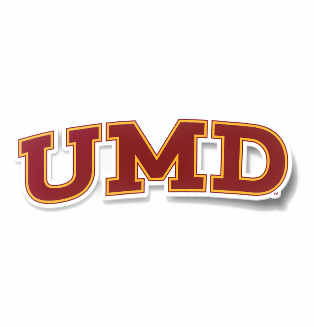 Minnesota-Duluth Block UMD Logo Car Decal Bumper Sticker