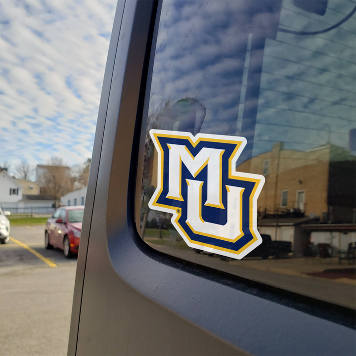Marquette University Interlocking MU Logo Car Decal Bumper Sticker