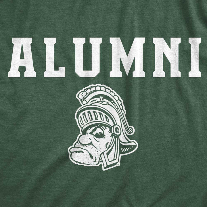 Close up of Green Michigan State Alumni T Shirt