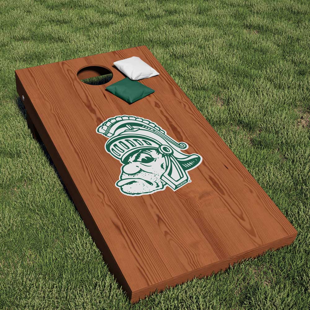 Michigan State University Gruff Sparty Cornhole Decal - Nudge Printing