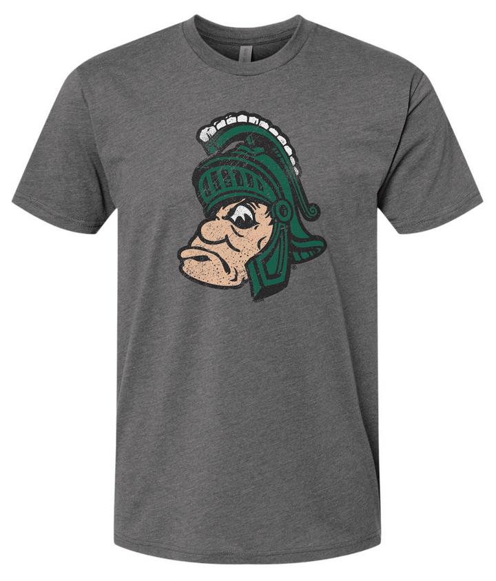 Michigan State Spartans Full Color Gruff Sparty Grey Short sleeve shirt