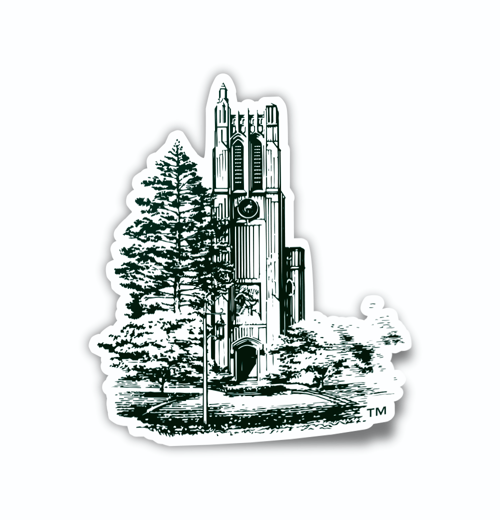 Michigan State University Beaumont Tower Bumper Sticker Car Decal