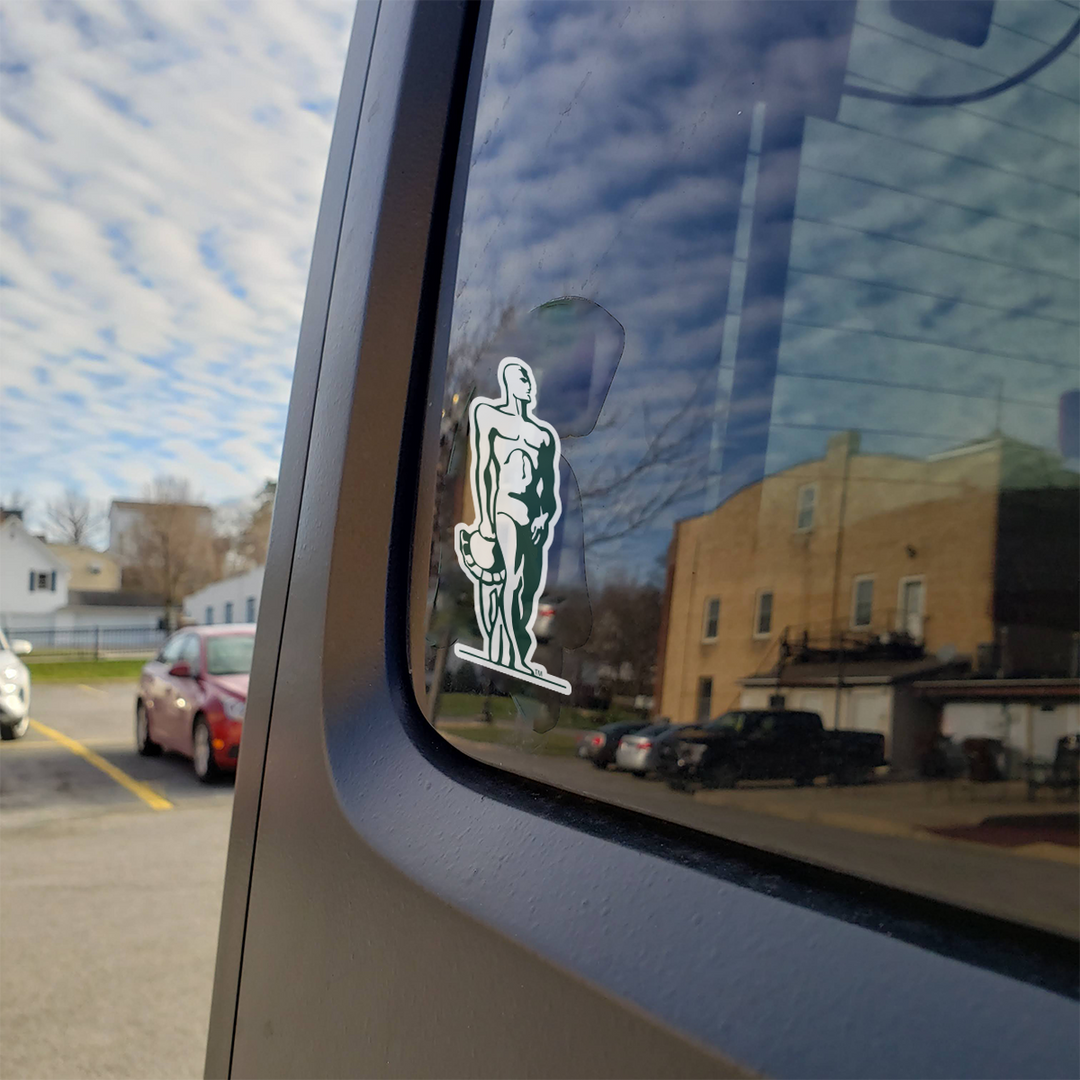 Michigan State University Spartan Statue Bumper Sticker Car Decal